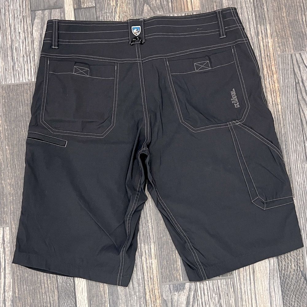 🔥🔥 KUHL Brand Outdoors Hiking Trail Nylon SHORTS Men Sz 34 -Dark Gray - PERFEC